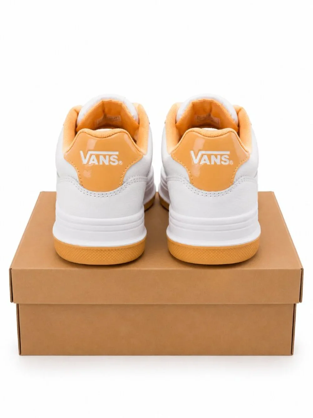 Vans Upland CC White Orange Men 9/wom 10.5 Skate Shoes Low Top Sneakers 721356